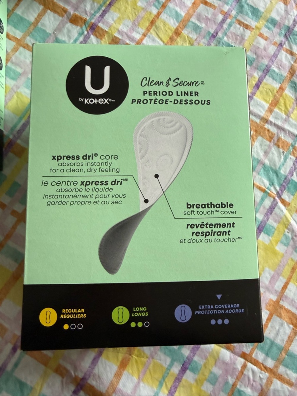 U by Kotex Clean & Secure Period Liners - 4 boxes-320 total - Picture 4 of 5
